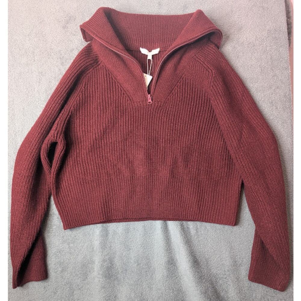 WAYF Nelle Half Zip Pullover sweater size XL NWT